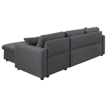 Load image into Gallery viewer, Glossy L-Shaped Sectional Storage Sofa Cum Bed