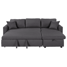 Load image into Gallery viewer, Glossy L-Shaped Sectional Storage Sofa Cum Bed