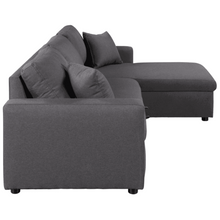 Load image into Gallery viewer, Glossy L-Shaped Sectional Storage Sofa Cum Bed