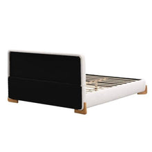 Load image into Gallery viewer, Crown Upholstered Bed Without Storage In Towel Suede Fabric