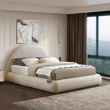 Load image into Gallery viewer, Luna Upholstered Bed Without Storage In Towel Suede Fabric