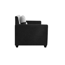 Load image into Gallery viewer, Luxe London Craft Sofa Set (Black & Grey) in Suede