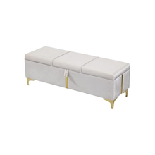 Load image into Gallery viewer, Elegant Upholstered Ottoman With Storage