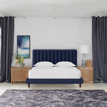 Load image into Gallery viewer, Baroda Upholstered Bed Without Storage In Suede