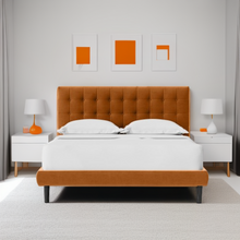 Load image into Gallery viewer, Cand Upholstered Bed Without Storage In Suede