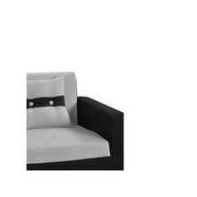 Load image into Gallery viewer, Luxe London Craft Sofa Set (Black & Grey) in Suede
