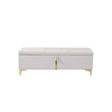 Load image into Gallery viewer, Elegant Upholstered Ottoman With Storage
