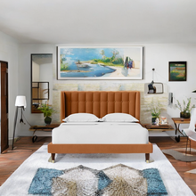 Load image into Gallery viewer, Kochi Upholstered Bed Without Storage In Suede