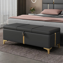 Load image into Gallery viewer, Elegant Upholstered Ottoman With Storage