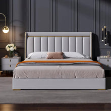 Load image into Gallery viewer, Canopy Upholstered Bed Without Storage In Suede