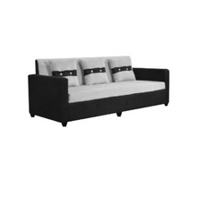 Load image into Gallery viewer, Luxe London Craft Sofa Set (Black & Grey) in Suede