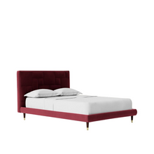 Load image into Gallery viewer, Cosmo Comfort Upholstered Bed Without Storage In Suede