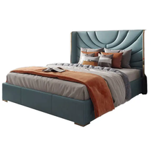 Load image into Gallery viewer, Italian Design Upholstered Bed Without Storage In Suede
