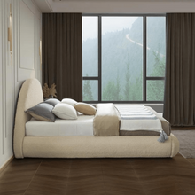 Load image into Gallery viewer, Luna Upholstered Bed Without Storage In Towel Suede Fabric