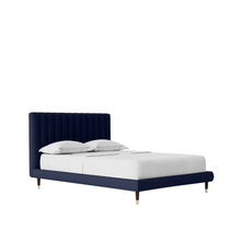 Load image into Gallery viewer, Baroda Upholstered Bed Without Storage In Suede