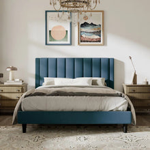 Load image into Gallery viewer, Max Upholstered Bed Without Storage In Suede