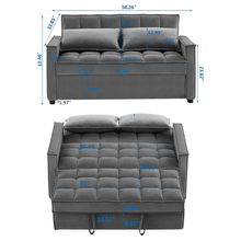 Load image into Gallery viewer, Duilio Sofa Cum Bed in Suede