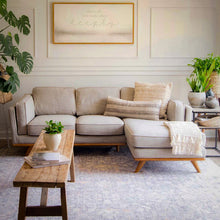 Load image into Gallery viewer, Lumo Sofa | L Shaped Left Sectional | Polyfill Cushions (7.5 feet)