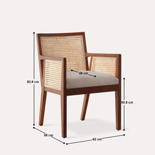 Load image into Gallery viewer, Kipling Upholstered Rattan Chair