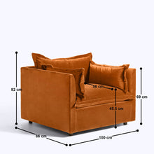 Load image into Gallery viewer, Caprice 1 Seater Sofa - 39"