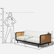 Load image into Gallery viewer, Fry Rattan 3 Seater Sofa - 75"