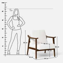 Load image into Gallery viewer, Zen Accent Chair -Walnut Finish on Sheesham Wood