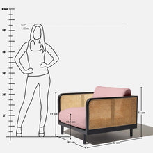 Load image into Gallery viewer, Fry Rattan 1 Seater Sofa - 33.5"