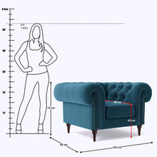 Load image into Gallery viewer, Chesterfield 1 Seater Sofa - 48"