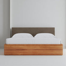 Load image into Gallery viewer, Aari Bed (Built-in Storage) - Solid Teak/Walnut/Oak Wood (Queen)
