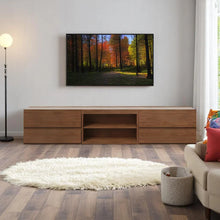 Load image into Gallery viewer, Stava Bedside Table | Solid Walnut/Teak/Oak Wood (Open) | 3 Feet Length