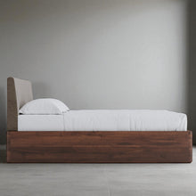 Load image into Gallery viewer, Aari Bed (Built-in Storage) - Solid Teak/Walnut/Oak Wood (Queen)