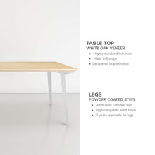 Load image into Gallery viewer, Serenity Dining Table XL (6x3 feet) - White Oak Veneer