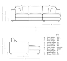Load image into Gallery viewer, Althea Sectional Sofa 2 Seater