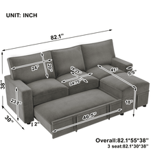Load image into Gallery viewer, Yolo Sofa Cum Bed in Grey
