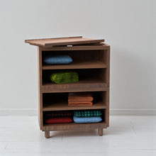Load image into Gallery viewer, Stava Bedside Table | Solid Walnut/Teak/Oak Wood (Open) | 3 Feet Length
