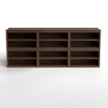 Load image into Gallery viewer, Stava Modular Shelving System | Solid Walnut/Teak/Oak Wood (4x3) | 8 Feet Length
