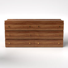 Load image into Gallery viewer, Stava Modular Drawer System | Solid Walnut/Teak/Oak Wood (3x2) | 5.5 Feet Length
