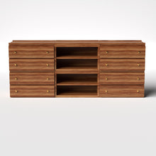 Load image into Gallery viewer, Stava Modular Credenza System | Solid Walnut/Teak/Oak Wood (4x3) | 8 Feet Length
