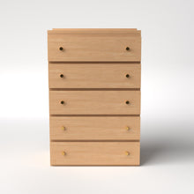 Load image into Gallery viewer, Stava Modular Drawer System | Solid Walnut/Teak/Oak Wood (5x1) | 3 Feet Length
