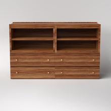 Load image into Gallery viewer, Stava Modular Credenza System | Solid Walnut/Teak/Oak Wood (4x2) | 5.5 Feet Length
