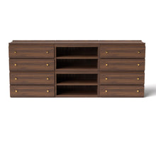 Load image into Gallery viewer, Stava Modular Credenza System | Solid Walnut/Teak/Oak Wood (4x3) | 8 Feet Length

