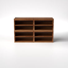Load image into Gallery viewer, Stava Modular Shelving System | Solid Walnut/Teak/Oak Wood (4x2) | 5.5 Feet Length
