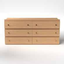 Load image into Gallery viewer, Stava Modular Drawer System | Solid Walnut/Teak/Oak Wood (3x2) | 5.5 Feet Length
