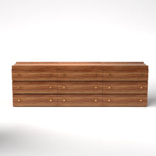 Load image into Gallery viewer, Stava Modular Drawer System | Solid Walnut/Teak/Oak Wood (3x3) | 8 Feet Length
