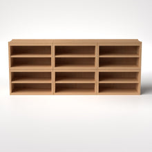 Load image into Gallery viewer, Stava Modular Shelving System | Solid Walnut/Teak/Oak Wood (4x3) | 8 Feet Length
