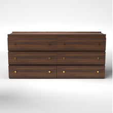 Load image into Gallery viewer, Stava Modular Drawer System | Solid Walnut/Teak/Oak Wood (3x2) | 5.5 Feet Length
