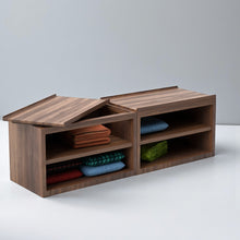 Load image into Gallery viewer, Stava Bedside Table | Solid Walnut/Teak/Oak Wood (Open) | 3 Feet Length
