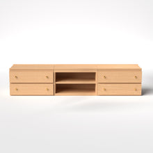 Load image into Gallery viewer, Stava Modular Credenza System | Solid Walnut/Teak/Oak Wood (2x3) | 8 Feet Length

