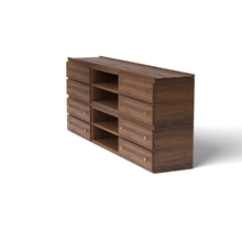 Load image into Gallery viewer, Stava Modular Credenza System | Solid Walnut/Teak/Oak Wood (4x3) | 8 Feet Length
