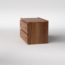 Load image into Gallery viewer, Stava Bedside Table | Solid Walnut/Teak/Oak Wood | 3 Feet Length
